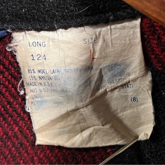 🦬Vintage 1950s/60s Woolrich Utility Field Hunting Jacket Black/Red Wool Check - Picture 7 of 9